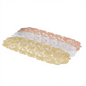 Mantel Floral Estilo Europeo, Mantel Ovalado con <span class=keywords><strong>Estampado</strong></span> Dorado, Impermeable, Resistente al Calor y al Aceite, <span class=keywords><strong>de</strong></span> Alta Gama - Product Image 1