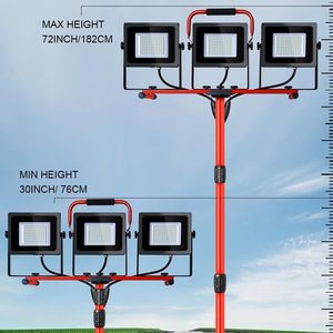LEDMO 15000 Lumen Lampes de travail avec support, 150W Lampes de construction portables et amovibles 5000K à trois têtes - Product Image 1