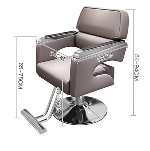 Fauteuil de <span class=keywords><strong>barbier</strong></span> noir moderne de luxe, chaise de qualité professionnelle pour coupes de cheveux, permanentes et colorations. - Product Image 6