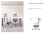 Chaise de bureau ergonomique moderne en maille, base en fer, haute capacité de charge, prix d'usine, vente en gros