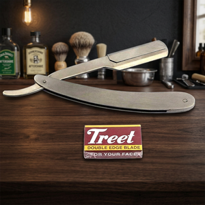 Navaja de Afeitar de Seguridad de Acero Inoxidable Premium, Herramienta de Afeitado Plegable Profesional para Barberos, Depilación Masculina, Navaja de Afeitar de Borde Recto - Product Image 2