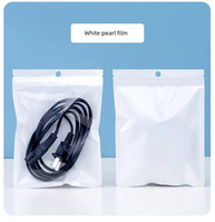 Kantong Zipper Mylar Transparan Depan dengan Cetak Kustom, Kedap Bau, untuk Kemasan Perhiasan, Anting, Ponsel, dan Hadiah