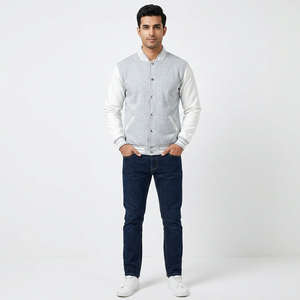 Chaqueta Varsity Personalizada para Hombre 2024, de Alta Calidad, Informal, Deportiva, con Espíritu de Equipo, 100% Algodón, Diseño Bordado en la Parte Delantera - Product Image 1
