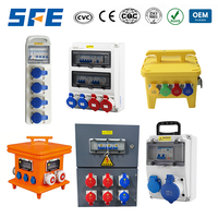 Boîte de distribution industrielle mobile personnalisable SFE, multiprise étanche multifonction portable, 12 prises