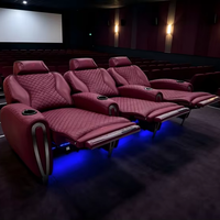 Fauteuils inclinables de cinéma maison avec massage et porte-gobelets – Équipement VIP pour salles de cinéma et théâtres IMAX