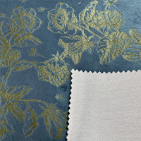 Tissus en velours DTY FDY à motif floral gaufré 100% polyester, tissus pour rideaux, housses de matelas