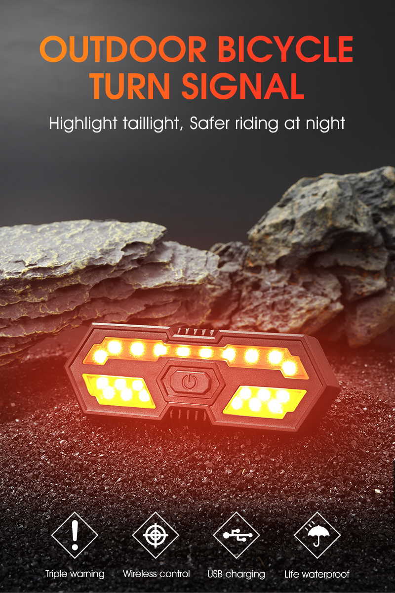 WOONEKY Fahrrad LED Blinker - Wasserdichte Lenkerlichter Für Nachtfahrten