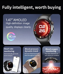 ET460 Smartwatch 1.47" AMOLED with Steel Strap ECG Monitor Blood Oxygen BT Call IP68 Waterproof for Fitness and Health Tracking - Product Image 3