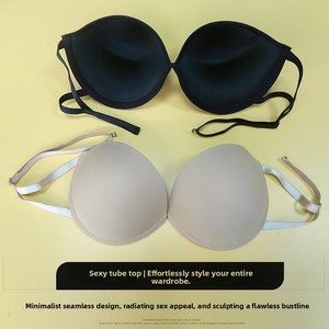 <span class=keywords><strong>Reggiseno</strong></span> Invisibile Senza Fili Monopezzo, Liscio, Modellante, con Fondo Spesso e Top Sottile, Lingerie Sexy da Donna - Product Image 4
