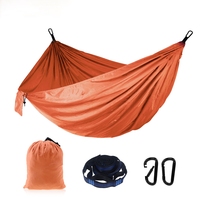Haute qualité noir personnalisé grand pliable Portable suspendu extérieur lit balançoire Camping robuste Nylon hamac