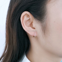Anting-anting Huggie Hoop Emas Asli 14K Hammer Hot Selling, Perhiasan Mewah dengan Berlian Alami, Gaya Trendy, Cocok untuk Pesta, Hadiah, 9.4MM
