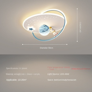 <span class=keywords><strong>Chambre</strong></span> d'enfant lumière Protection des yeux plafonnier dessin animé planète Spaceman astronaute garçon fille <span class=keywords><strong>chambre</strong></span> lumières - Product Image 6