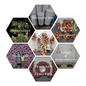 Camino de Mesa de Flores Artificiales Rústicas Mixtas, Hechas a Mano, de Seda, Modernas, de Alta Simulación, para Decoración de Bodas y Día de la Madre, en Color Blanco Marfil y Rosa - Product Image 4