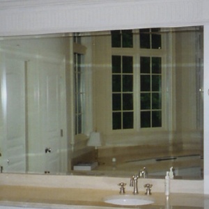 Modern Bathroom Wall Decor Tempered Glass <b>Mirror</b> <b>Silver</b> Bevel Edge with High Reflection Round and Oval Pattern - Product Image 5