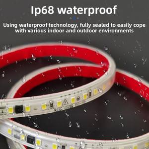 110V 220V esterno impermeabile IP68 <span class=keywords><strong>LED</strong></span> striscia di luce senza guida senza conducente 8mm SMD2835 120LED 10cm taglio adesivo in PVC flessibile - Product Image 2