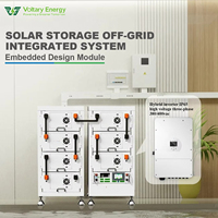 Système d'énergie solaire haute tension 50 kW sur réseau, batterie au lithium LiFePO4 215 kWh, stockage d'énergie industriel et commercial, garantie 10 ans