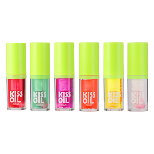 Venta al por mayor de alta calidad, brillo de labios vegano, cuidado profesional, maquillaje líquido transparente, cepillo grande, Etiqueta Privada, aceite de beso de fruta, resistente al agua - Product Image 1