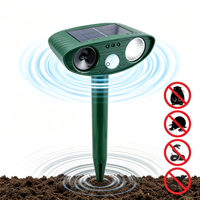 Répulsif d'animaux écologique alimenté par des batteries extérieures avec lumière LED clignotante, répulsif pour oiseaux rechargeable