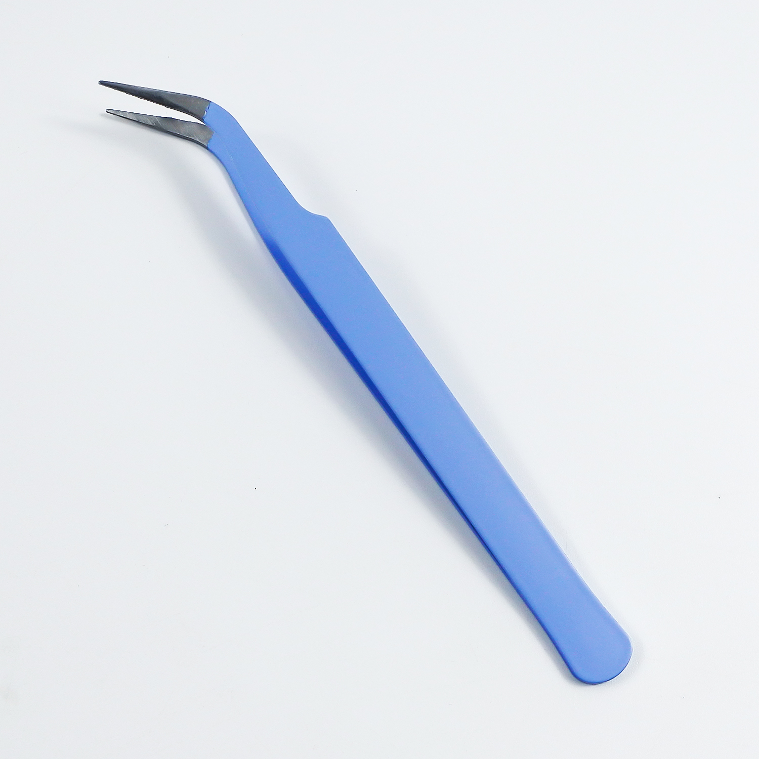 Pince à épiler C bleue