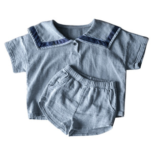 MSFS Australia US Conjunto de Ropa para Niños, Camiseta de Manga Corta y Pantalones Cortos de Verano, 2 Piezas, Cuello Camisero, Ropa para Niñas - Product Image 1