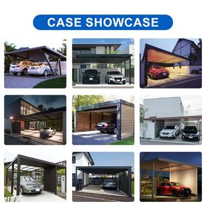 Pergola de luxe SUNTO en aluminium sur mesure, imperméable, ignifuge, pliable, pour jardin, abri de voiture, garage, 3x3-6x6m, moderne - Product Image 3