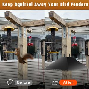 Оцинкованный стальной стойка-ограничитель для кормушек от белок 4x4, складной, для эффективной защиты от птиц и белок - Product Image 4