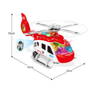 Jouets d'avion en plastique éducatifs pour enfants, hélicoptères électriques avec lumière et musique, jouets transparents - Product Image 1