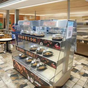 Vitrine chauffante pour aliments en acier inoxydable pour comptoir, capacité de 500 L, contrôle automatique de la température, design portable pour desserts et canapés - Product Image 4