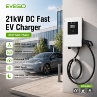 EVEGO Industrial, Estación de Carga Rápida para Vehículos Eléctricos de 21kw, Nivel 2, Suministro de CC, CCS1/NACS, OCPP 2.0.1, IP55, Impermeable, para Exteriores