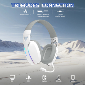 <span class=keywords><strong>Casque</strong></span> de jeu pliable ATTACK SHARK L90 RGB ultra-léger, connexion tri-mode BT 5.3/2.4Ghz/filaire - Product Image 5