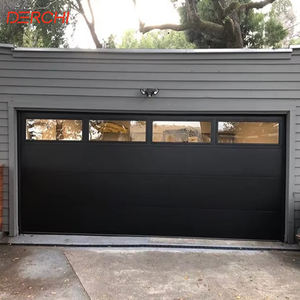 DERCHI 好評発売中 16x7 高級PUフォーム断熱住宅用自動ガレージドア（窓付き） - Product Image 1