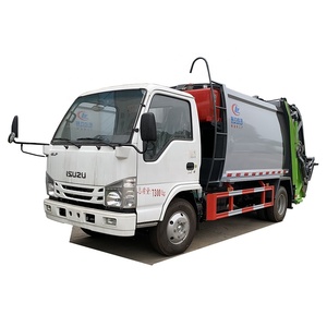 Camion à ordures compacté 4x2 <span class=keywords><strong>6m3</strong></span> Camion de collecte des déchets Dimensions avec châssis japonais - Product Image 1