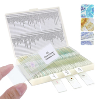 Medical Research 100pcs Biology Prepared Microscope Histology Slides Set in Plastic Box