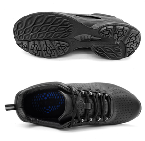 Chaussures en cuir de vache noir durables DFS040110 - Product Image 3