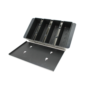 Juego de bandejas para pan de aluminio corrugado de 4 correas de tamaño personalizado con tapa Caja de tostadas de metal antiadherente - Product Image 3