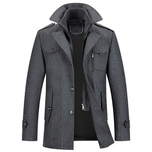 <span class=keywords><strong>Manteau</strong></span> en <span class=keywords><strong>laine</strong></span> pour <span class=keywords><strong>homme</strong></span> Fitspi, automne-hiver, col double, style européen, taille européenne, fabrication en usine - Product Image 1