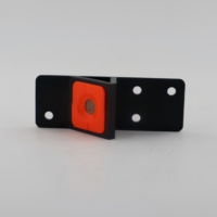 Prisma Angular Mini para Estación Total, Plástico Negro y Rojo, Diámetro 12.7mm, Prisma de Monitoreo