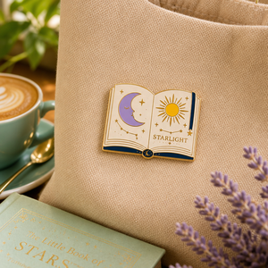 Patrón de sol y luz de luna, PIN dorado personalizado, insignia de metal para solapa, PIN de esmalte Duro Personalizado, alfileres de esmalte bonitos, libro para ropa - Product Image 3