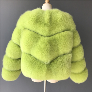 2019 di Lusso Delle Donne di Inverno Caldo Giacca di <span class=keywords><strong>Pelliccia</strong></span> <span class=keywords><strong>Verde</strong></span> di Alta Qualità <span class=keywords><strong>Cappotto</strong></span> di <span class=keywords><strong>Pelliccia</strong></span> di Volpe - Product Image 4