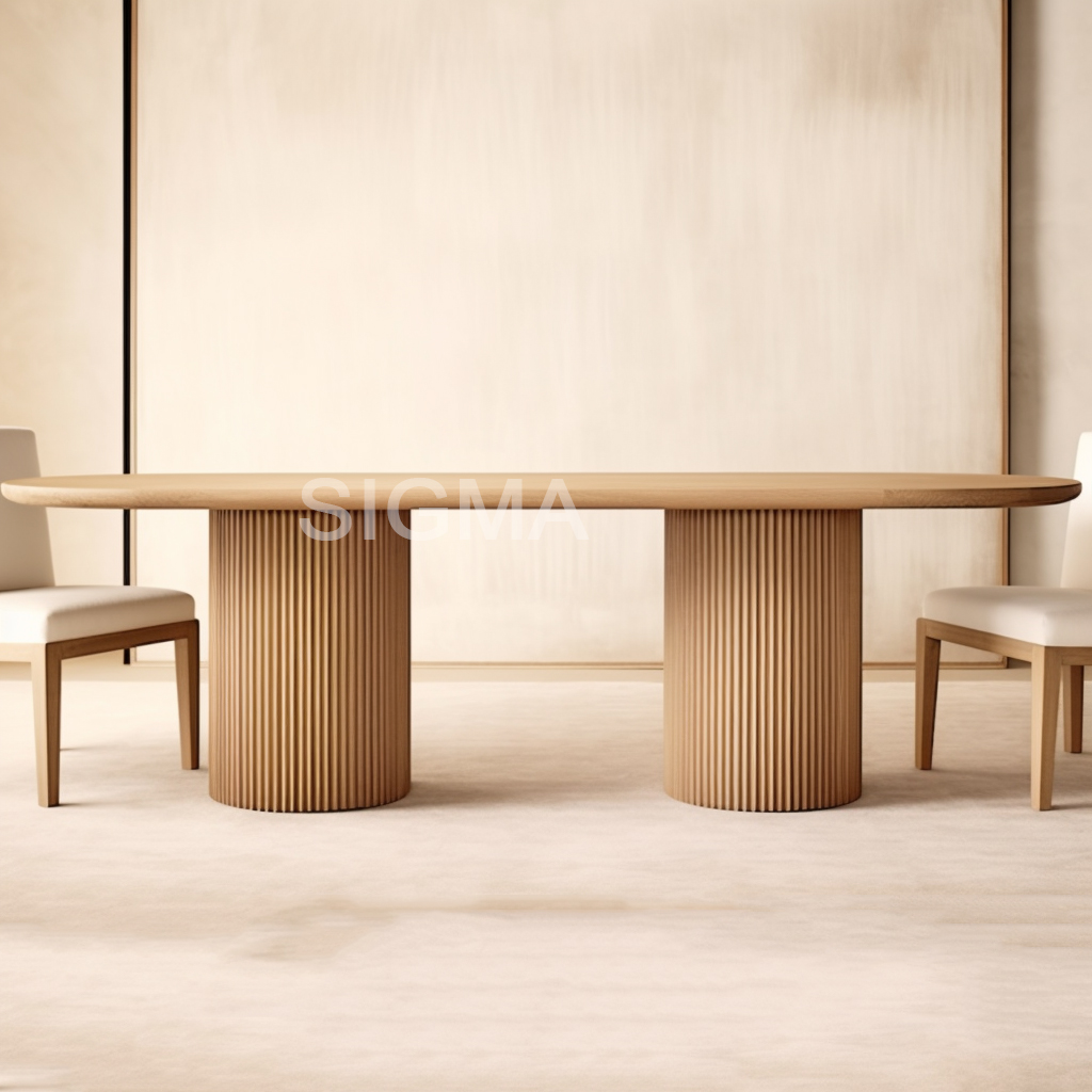 High-end Indoor furniture set home furniture dining set modern teak wood Thickened table legs dinning table