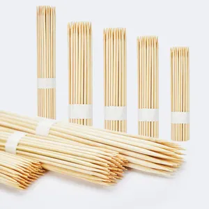 Ücretsiz örnek en çok satan yuvarlak bambu barbekü Skeweres 30cm