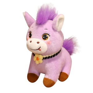 Mignon moelleux petit pour poney peluche zodiaque cheval poupée brodé maille confort poupée oreiller peluche animaux jouets pour cadeaux - Product Image 2