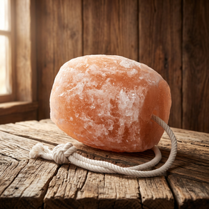 Bloc de sel rose de l'Himalaya rond de haute qualité, sel naturel pur sur corde, exportation premium pour chevaux, bovins, chiens - Product Image 1