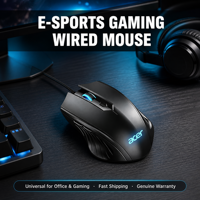 Untuk OMR298 Mouse Gaming Optik Berkabel LED Backlight USB Kompatibel untuk Laptop & Desktop 6 Tombol Asli Grosir