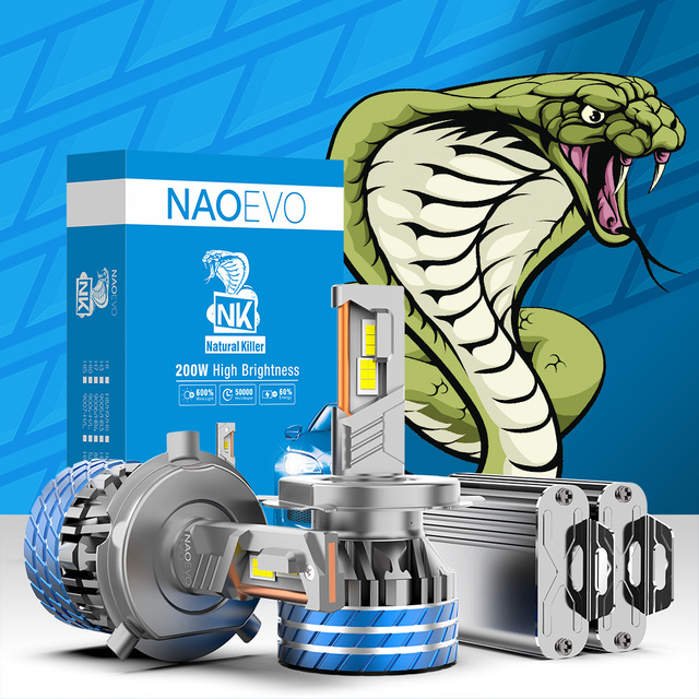 NAO NK 200W 50000lm Led Para Automovile Auto Lighting Systems Bombillo H4 Luces Led Headlight Bulb H11 9005 9006 Led Headlights