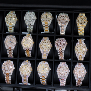 No.1 <span class=keywords><strong>Reloj</strong></span> de pulsera deportivo con diamantes al por mayor más <span class=keywords><strong>barato</strong></span> <span class=keywords><strong>Reloj</strong></span> de lujo Iced Out Hombres Mujeres Relojes mecánicos automáticos Relojes Moissanite - Product Image 1