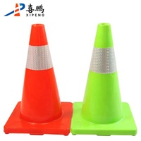 Top vente 30 cm Flexible PVC trafic cône réfléchissant délinéateur poste avec voyant d'avertissement pour la sécurité routière