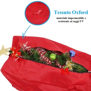 Bolsa de almacenamiento para árbol de Navidad de 120 cm, tela Oxford impermeable con cremallera y asas de transporte - Product Image 3