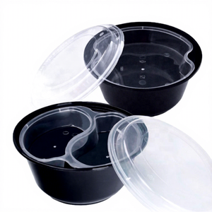 Einweg 2-lagige runde PP-Einweg-Plastiks uppe Ramen Noodle Bowl Insert Tray - Product Image 1