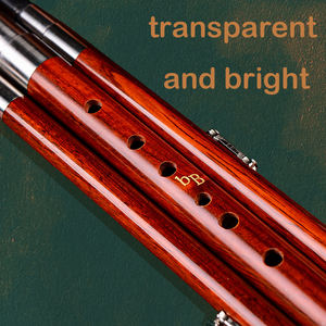 <span class=keywords><strong>Flauta</strong></span> de cucurbitáceas de doble vicio de tres tonos, patrón hecho a mano, instrumento tradicional chino Redwood <span class=keywords><strong>Hulusi</strong></span> - Product Image 3